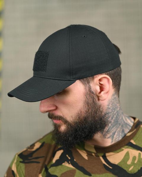 Бейсболка ріп-стоп з липучкою під шеврон чорна One Size buy13712frs фото