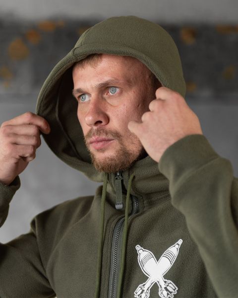 Флісова Кофта з принтом олива розмір M buy89556frs-M фото