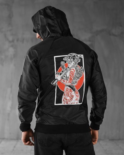 Легка Вітрівка Skull з липучками під шеврони чорна розмір XL buy88912frs-XL фото