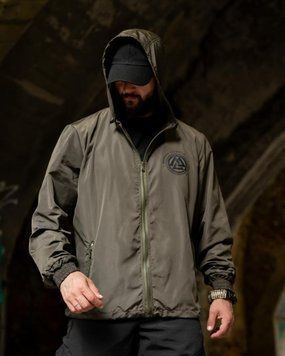 Вітровка Born of War з принтом Viking Soul олива розмір S buy97067frs-S фото