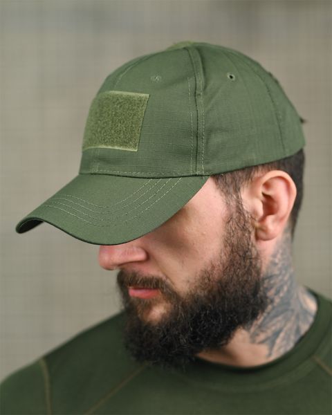 Бейсболка ріп-стоп з липучкою під шеврон олива One Size buy13711frs фото