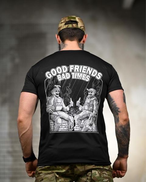 Футболка Selion Coolmax з принтом Good Friends Bad Times чорна розмір XL buy95294frs-XL фото