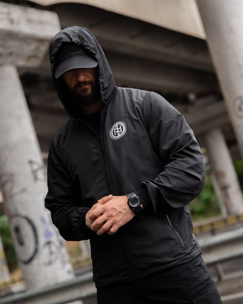 Вітровка Born of War з принтом Руни чорна розмір M buy97050frs-M фото