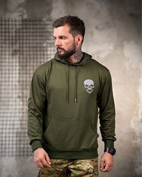 Худі двохнитка з принтом Слабким олива розмір M buy93319frs-M фото