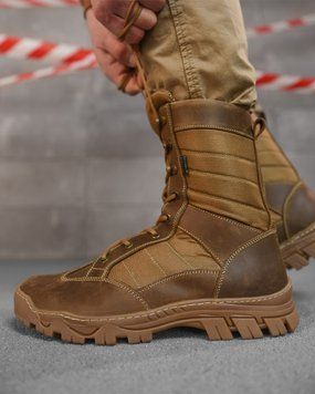 Шкіряні Берці Paradox з вставками Cordura койот розмір 40 buy14040frs-40 фото