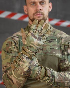 Тактичні Рукавиці SoftShell на флісі мультикам розмір L buy52392frs-L фото