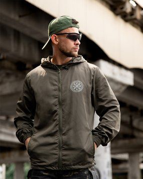 Вітровка Born of War з принтом Voron олива розмір S buy97359frs-S фото