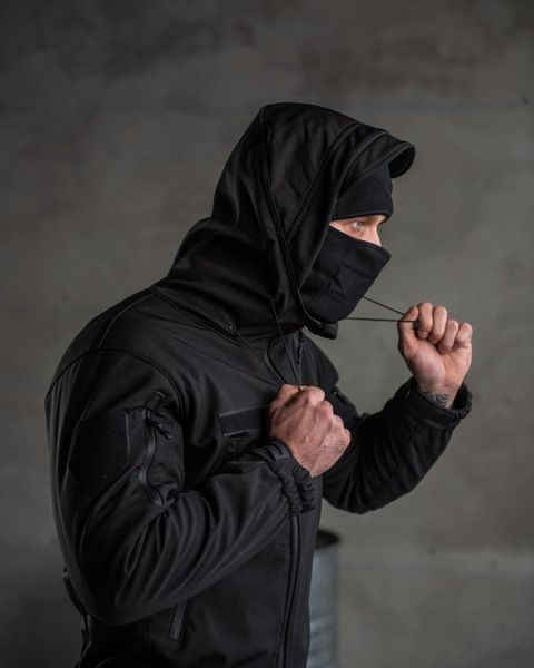 Чоловіча Форма Police SoftShell Куртка з капюшоном + Штани чорна розмір M buy50857frs-M фото