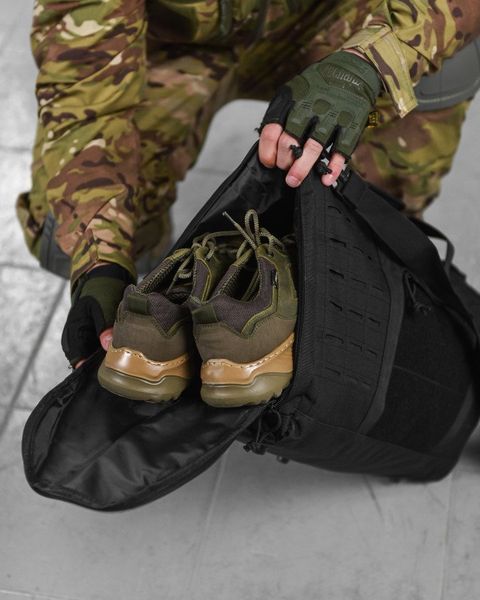 Сумка баул Silver Knight Cordura 600D із кріпленням Molle чорна розмір 55х30х25 см buy86720frs фото