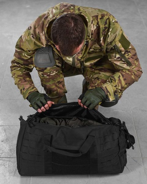Сумка баул Silver Knight Cordura 600D із кріпленням Molle чорна розмір 55х30х25 см buy86720frs фото