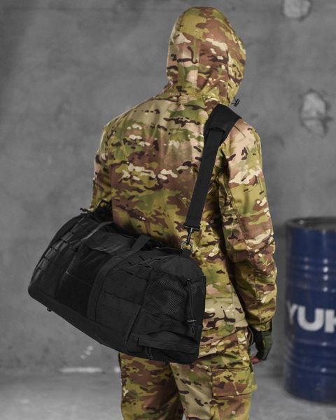 Сумка баул Silver Knight Cordura 600D із кріпленням Molle чорна розмір 55х30х25 см buy86720frs фото