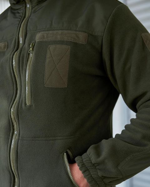 Флісова Кофта R-Military з липучками під шеврони олива розмір S bkr601090frs-S фото