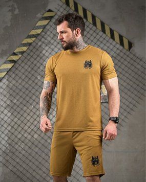 Комплект Oblivion Tactical Coolmax з принтом Pitbull Футболка + Шорти койот розмір S buy92382frs-S фото