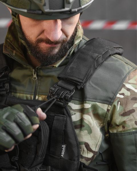Плитоноска Cordura 1000D в зборі із Підсумками та системою Molle чорна розмір універсальний buy85794frs фото