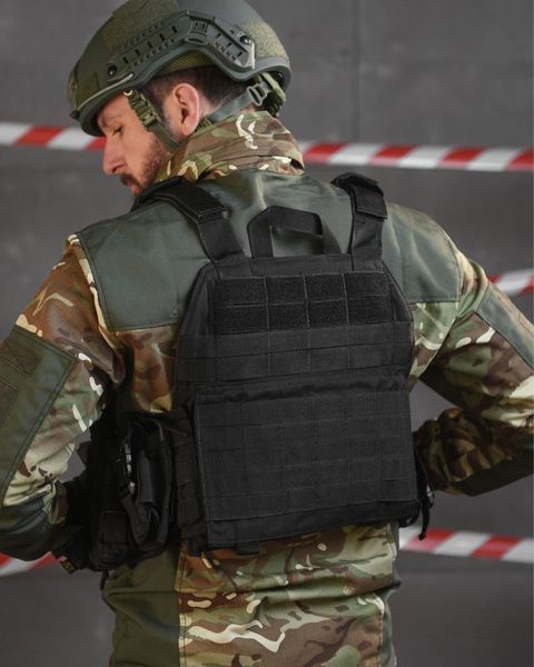 Плитоноска Cordura 1000D в зборі із Підсумками та системою Molle чорна розмір універсальний buy85794frs фото