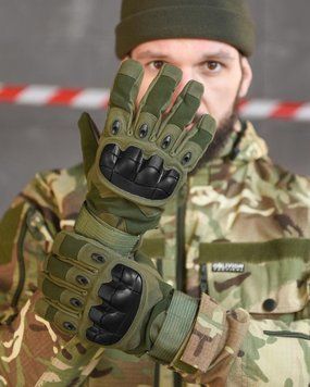 Тактичні рукавиці Stendboy із захисними накладками олива розмір XL buy11836frs-XL фото