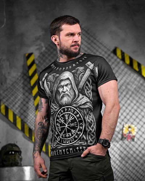 Футболка Oblivion Tactical Collmax з принтом Odin чорна розмір S buy92330frs-S фото