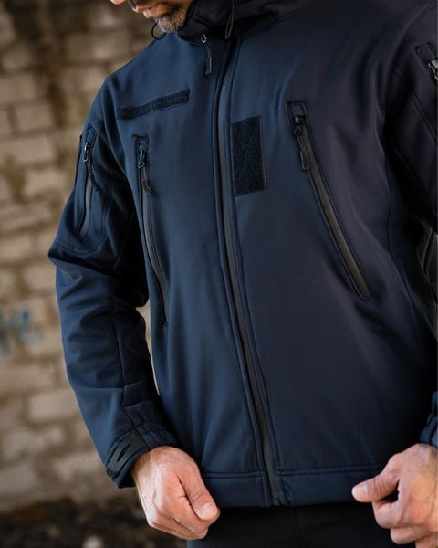 Куртка ДСНС Masad Softshell на флісі з капюшоном синя розмір 3XL buy12795frs-3XL фото