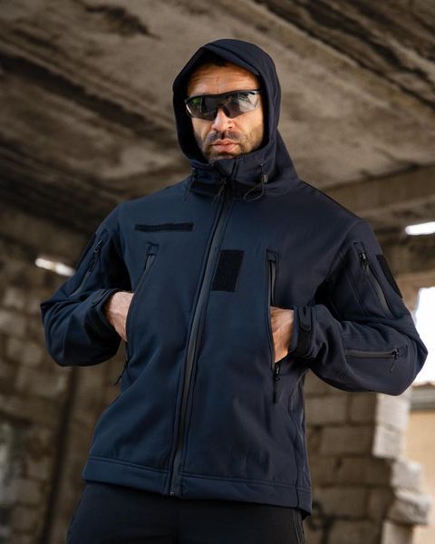 Куртка ДСНС Masad Softshell на флісі з капюшоном синя розмір 3XL buy12795frs-3XL фото