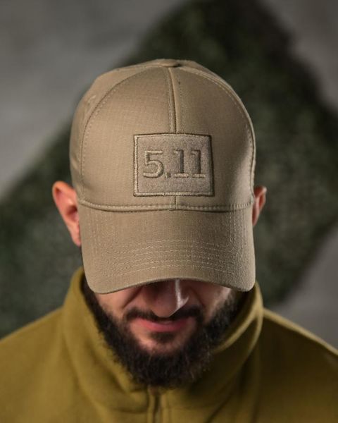 Тактична Бейсболка 5.11 з липучкою під шеврон койот One Size buy97775 фото