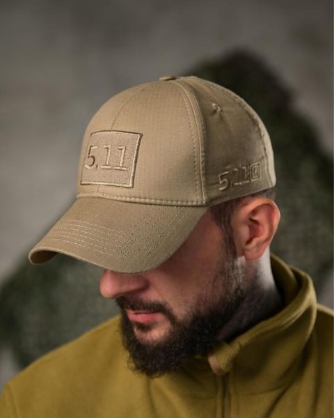 Тактична Бейсболка 5.11 з липучкою під шеврон койот One Size buy97775 фото