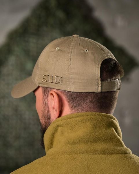 Тактична Бейсболка 5.11 з липучкою під шеврон койот One Size buy97775 фото