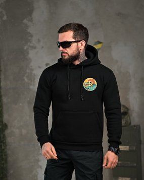 Худі Genesis на флісі з принтом Revo чорне розмір M buy93716frs-M фото