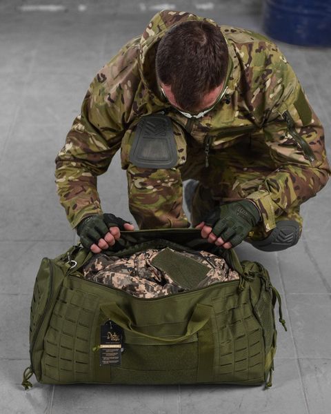 Сумка баул Silver Knight Cordura 600D із кріпленням Molle олива розмір 55х30х25 см buy86718frs фото