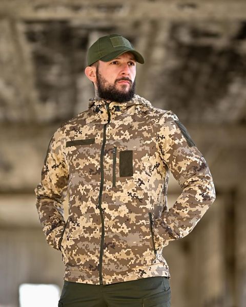 Куртка Thunderer з капюшоном та липучками під шеврони піксель розмір S buy88482frs-S фото