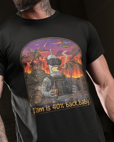 Футболка Born Of War Coolmax з принтом I&rsquo;am is 40% back baby чорна розмір S buy96912frs-S фото