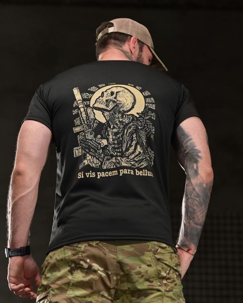 Футболка Born Of War Coolmax з принтом Si Vis Pacem Para Bellum чорна розмір S buy96901frs-S фото