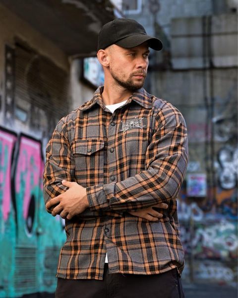 Сорочка Born of War з принтом Янголи Війни сіра розмір S buy97581frs-S фото