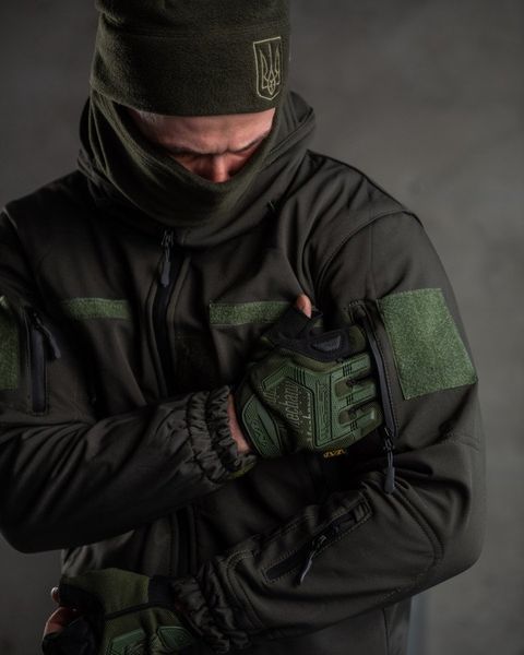 Чоловіча Форма Aura SoftShell Куртка з капюшоном + Штани олива розмір S buy74327frs-S фото