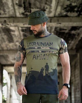 Футболка Oblivion Monument Coolmax з принтом Ukrainian Army олива розмір S buy86521frs-S фото