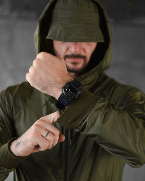 Легка Чоловіча Вітрівка з принтом ЗСУ олива розмір XL buy88911frs-XL фото