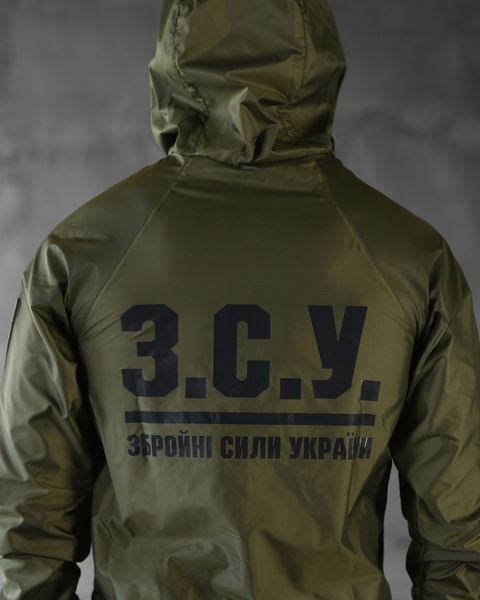 Легка Чоловіча Вітрівка з принтом ЗСУ олива розмір XL buy88911frs-XL фото