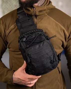 Нагрудна Сумка 5л Silver Knight Paracord II чорна  buy97882 фото