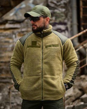 Тактична Флісова Кофта Sherpa Fleece Level 7 олива розмір S buy97798frs-S фото