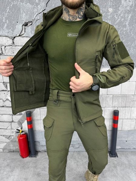 Костюм Gun Softshell Куртка з капюшоном + Штани олива розмір 2XL buy83918frs-2XL фото
