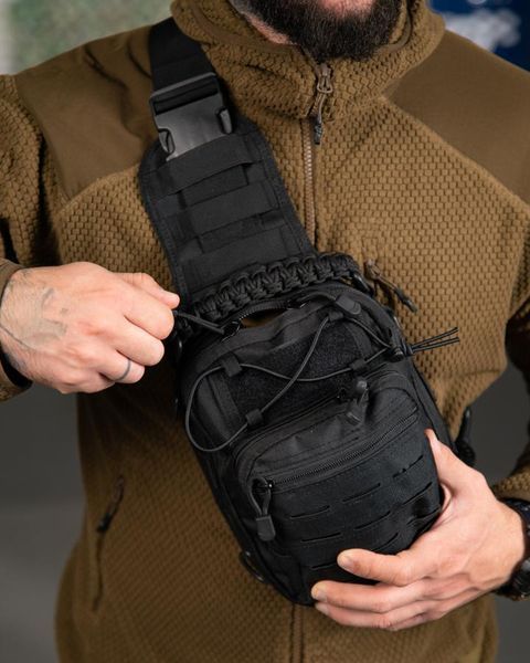 Нагрудна Сумка 5л Silver Knight Paracord II чорна  buy97882 фото