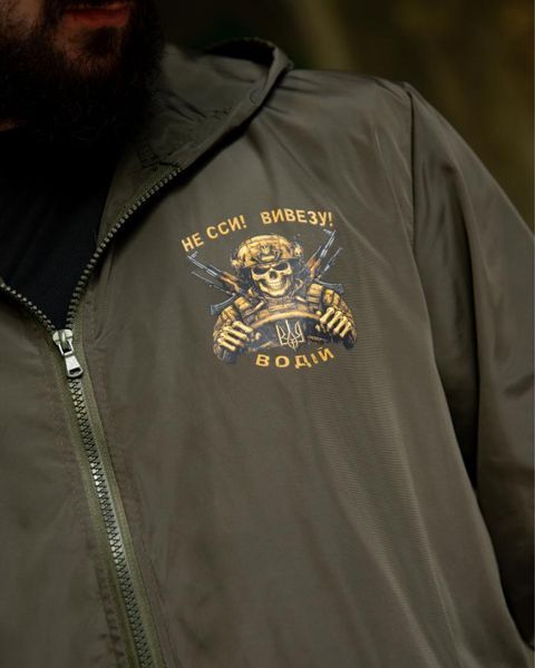 Вітровка Born of War з принтом Водій олива розмір S buy97064frs-S фото