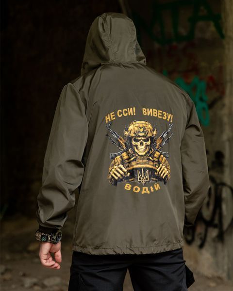Вітровка Born of War з принтом Водій олива розмір S buy97064frs-S фото