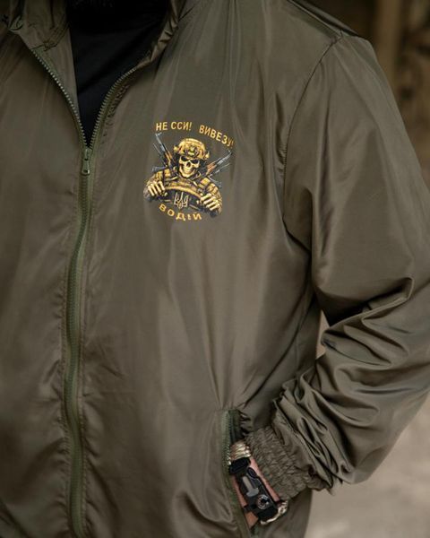 Вітровка Born of War з принтом Водій олива розмір S buy97064frs-S фото