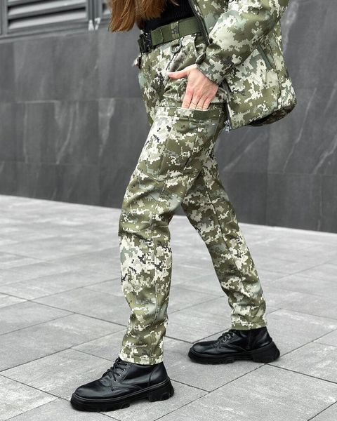 Жіночі Штани-Карго Pobedov Static SoftShell на мікрофлісі піксель розмір S pobPNcr2761pxfrs-S фото