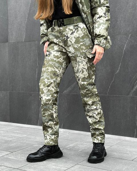Жіночі Штани-Карго Pobedov Static SoftShell на мікрофлісі піксель розмір S pobPNcr2761pxfrs-S фото