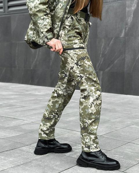 Жіночі Штани-Карго Pobedov Static SoftShell на мікрофлісі піксель розмір S pobPNcr2761pxfrs-S фото