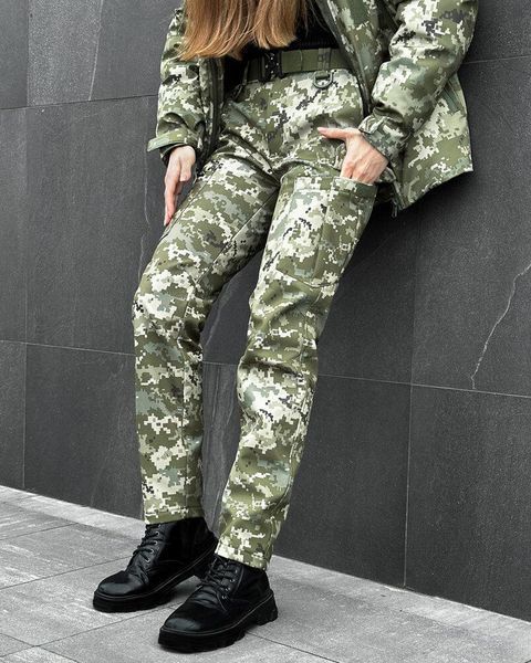 Жіночі Штани-Карго Pobedov Static SoftShell на мікрофлісі піксель розмір S pobPNcr2761pxfrs-S фото