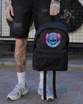 Рюкзак 19л Without Compact з принтом Stitch чорний 38 х 27 см wb8055246frs фото