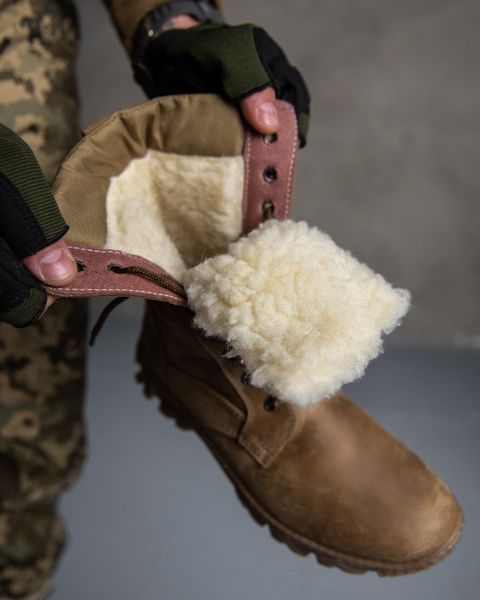 Нубукові берці на хутрі All-terrain койот розмір 36 buy12396frs-36 фото